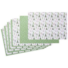 FEUILLES DE PAPIER À THÈMES Sapins de Noël