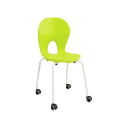CHAISE COQUE Easy 4 pieds roulettes