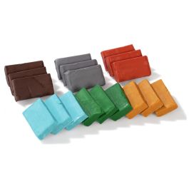 PÂTE À MODELER VÉGÉTALE Plastilina Couleurs nature 18 x 50 g