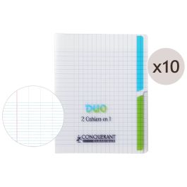 LOT DE 10 CAHIERS POLYPRO À INDEX 2 en 1 - 17x22 cm - 96 pages Séyès