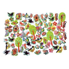 GOMMETTES THÉMATIQUES GÉANTES Les oiseaux du jardin