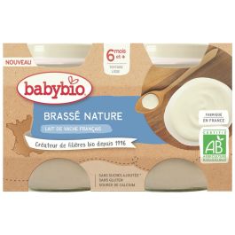 PETITS POTS BIO Brassé lait de vache nature - 2 x 130 g