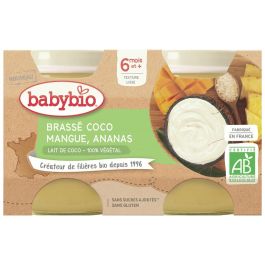 PETITS POTS BIO Brassé végétal lait de coco, mangue et ananas - 2 x 130 g