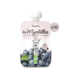 MAXI LOT GOURDES MONOSAVEUR BIO - Myrtille 10 x 120 g