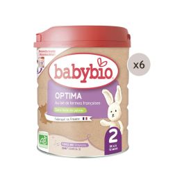MAXI LOT LAIT DE VACHE ENRICHI OPTIMA 2EME AGE - 6 x 800 g