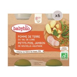 MAXI LOT PETITS POTS BIO Pomme de terre, petits pois et jambon - 12 x 200 g