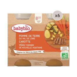 MAXI LOT PETITS POTS BIO Pomme de terre, carotte et veau - 12 x 200 g