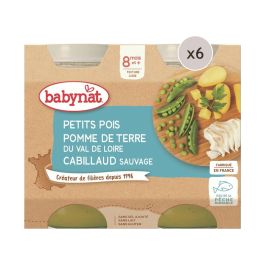 MAXI LOT PETITS POTS BIO Petits pois, pomme de terre et cabillaud - 12 x 200 g