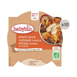 MAXI LOT ASSIETTES Patate douce, châtaigne et pintade - 10 x 230 g