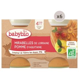 MAXI LOT PETITS POTS BIO Mirabelles et pomme - 12 x 130 g
