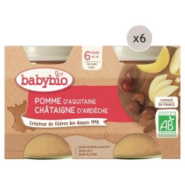 MAXI LOT PETITS POTS BIO Pomme et châtaigne - 12 x 130 g