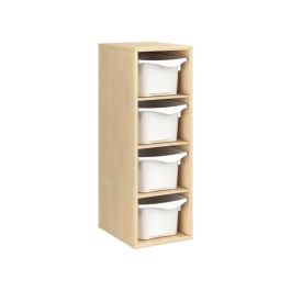 MEUBLE MÉLAMINÉ H: 102 cm - L: 36 cm 4 bacs - 3 étagères