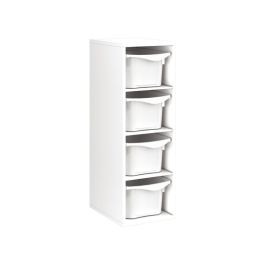 MEUBLE MÉLAMINÉ H: 102 cm - L: 36 cm 4 bacs - 3 étagères