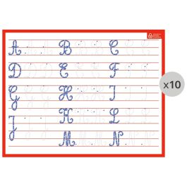 MAXI LOT ARDOISES D'ÉCRITURE Lettres majuscules cursives