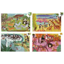 VALISETTE 4 PUZZLES Animaux du zoo