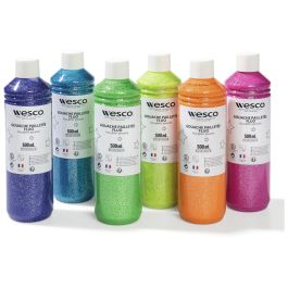GOUACHE PAILLETÉE Fluo 6 x 500 ml