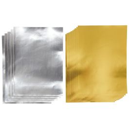 FEUILLES DE PAPIER ADHÉSIF Or et argent