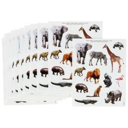 GOMMETTES SILHOUETTES RÉALISTES Animaux de la savane