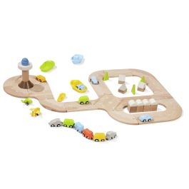 CIRCUIT RÉVERSIBLE TRAIN/ROUTE Méga avec véhicules