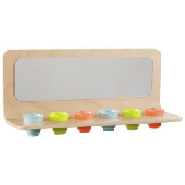 ÉTAGÈRE MURALE PORTE-GOBELETS ET MIROIR Curvy Avec 6 gobelets