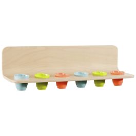 ÉTAGÈRE MURALE PORTE-GOBELETS Curvy Avec 6 gobelets