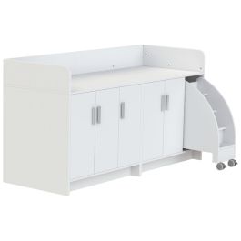 MEUBLE À LANGER KAZÉO 208 cm 12 étagères, 5 portes et 1 escabeau