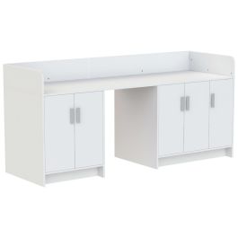 MEUBLE À LANGER KAZÉO 238 cm 18 étagères et 5 portes