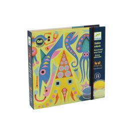 COFFRET CARTES À SABLE COLORÉ PHOSPHORESCENT Animaux marins