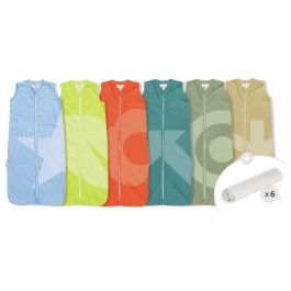 6 GRANDES TURBULETTES ULTRA LÉGÈRES + 6 DRAPS-HOUSSE JERSEY