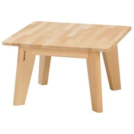 TABLE EN HÊTRE MASSIF NATURE - Carré 60x60 cm