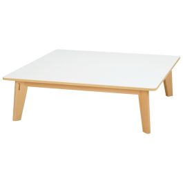 TABLE PLATEAU STRATIFIÉ NATURE - Carré 120x120 cm