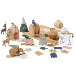 CALENDRIER DE L'AVENT À MONTER Village de Noël
