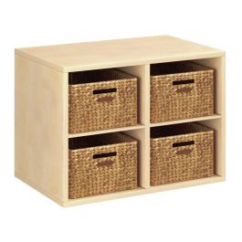MEUBLE MELAMINE H: 51 cm - L: 70,5 cm 4 paniers - 2 étagères