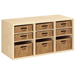 MEUBLE MELAMINE H: 51 cm - L: 105 cm 9 paniers - 6 étagères