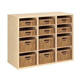 MEUBLE MÉLAMINÉ H: 81 cm - L: 105 cm 12 paniers - 9 étagères
