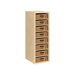 MEUBLE MÉLAMINÉ H: 102 cm - L: 36 cm 8 paniers - 7 étagères
