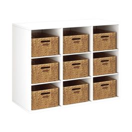 MEUBLE MELAMINE H: 81 cm - L: 105 cm 9 paniers - 6 étagères