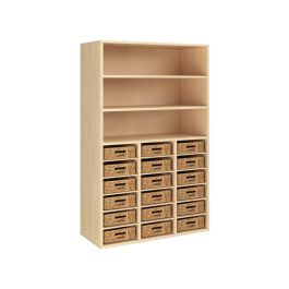 MEUBLE MÉLAMINÉ H: 162 cm - L: 105 cm 18 paniers - 18 étagères