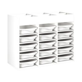MEUBLE MÉLAMINÉ H: 81 cm - L: 105 cm 15 bacs - 12 étagères