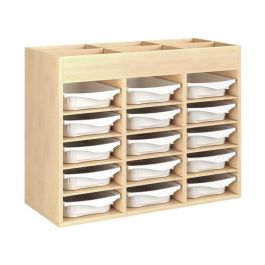 MEUBLE MÉLAMINÉ H: 81 cm - L: 105 cm 15 bacs - 12 étagères