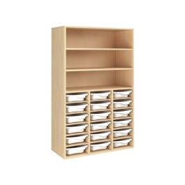 MEUBLE MÉLAMINÉ H: 162 cm - L: 105 cm 18 bacs - 18 étagères