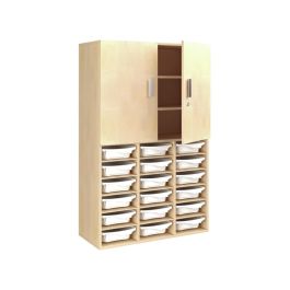 MEUBLE MÉLAMINÉ H: 162 cm - L: 105 cm 18 bacs - 18 étagères