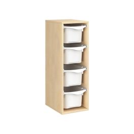 MEUBLE MÉLAMINÉ H: 102 cm - L: 36 cm 4 bacs sur rails