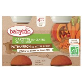 PETITS POTS BIO Carotte et potimarron - 2 x 130 g