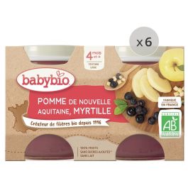 MAXI LOT PETITS POTS BIO Pomme et Myrtille - 12 x 130 g