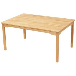 TABLE EN HÊTRE MASSIF NATURE - PIÉTEMENT BOIS - Rectangle 120x80 cm