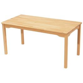 TABLE EN HÊTRE MASSIF NATURE - PIÉTEMENT BOIS - Rectangle 120x60 cm