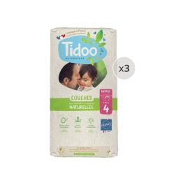 COUCHES JETABLES ÉCOLOGIQUES Tidoo 3 PACKS Taille 4 - 7/18 kg