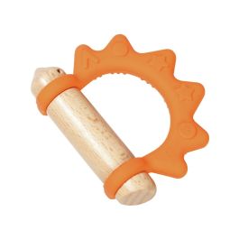 HOCHET DE DENTITION Bois et silicone Petit hérisson