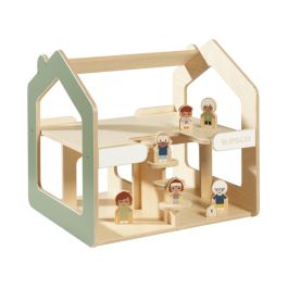 MAXI LOT MAISON AVEC 7 FIGURINES BOIS